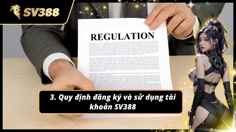 Điều khoản và điều kiện SV388 khi tạo tài khoản