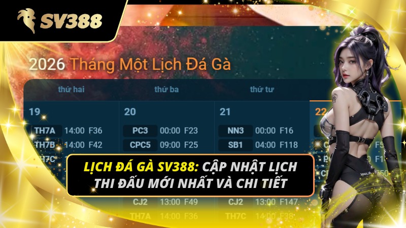 Lịch Đá Gà SV388